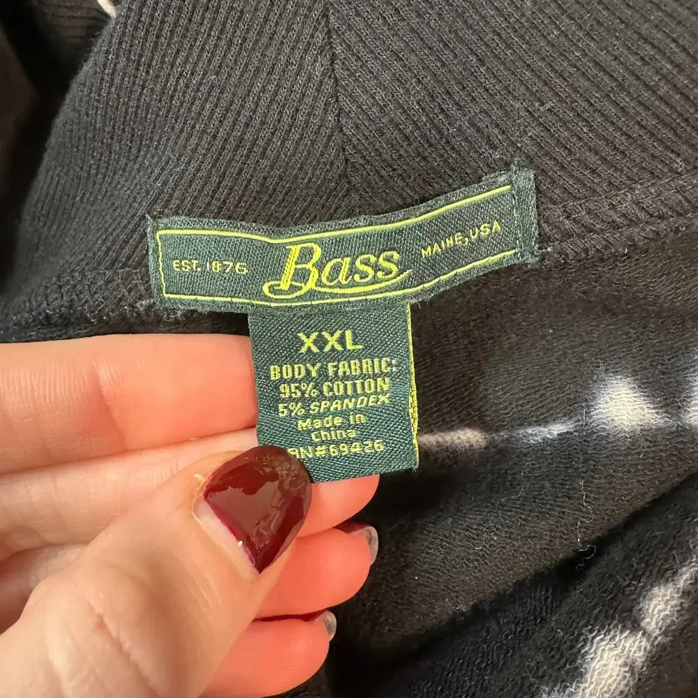 Bass Tie Dye Open Front Cardigan Draped Pocket Sweater Sweatshirt Boho - Picture 9 of 10